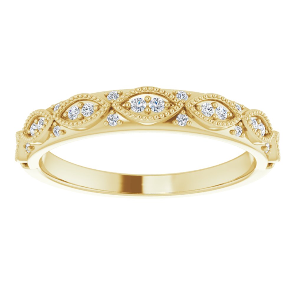 14K Yellow 1/8 CTW Natural Diamond Anniversary Band