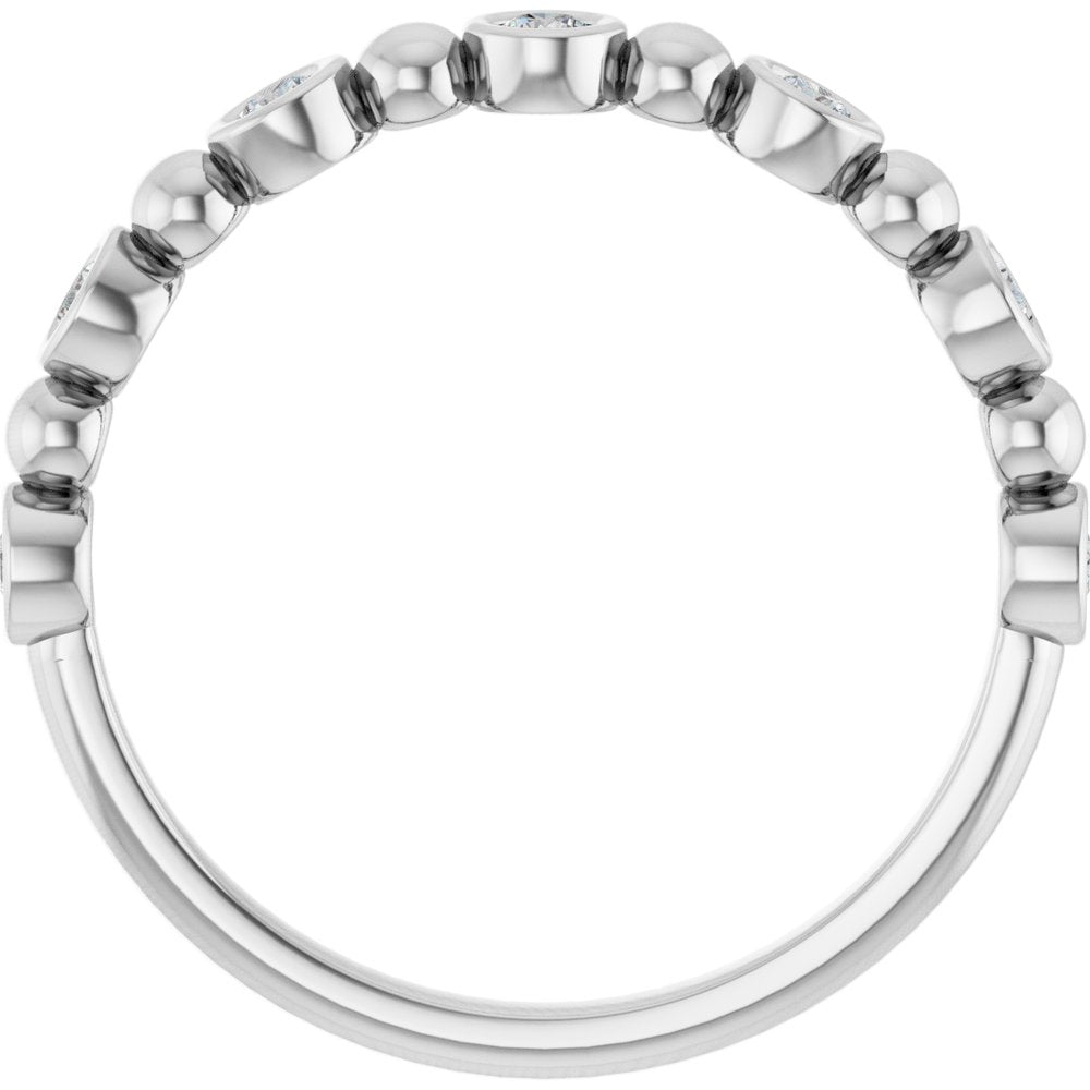 14K White Gold 1/5 CTW Natural Diamond Anniversary Band