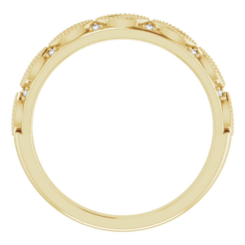 14K Yellow 1/8 CTW Natural Diamond Anniversary Band