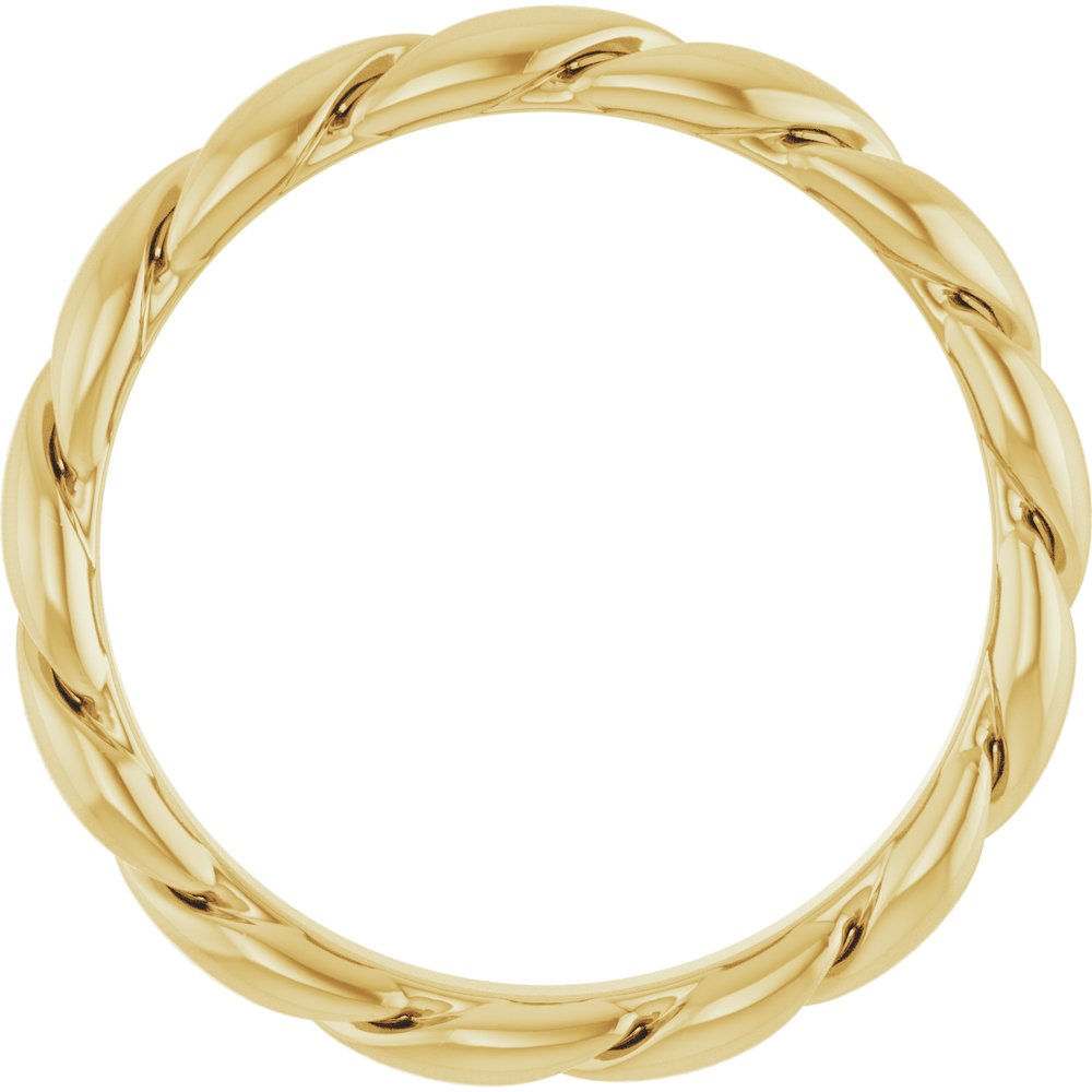 14K Yellow Gold 2.8 mm Rope Band Size 7