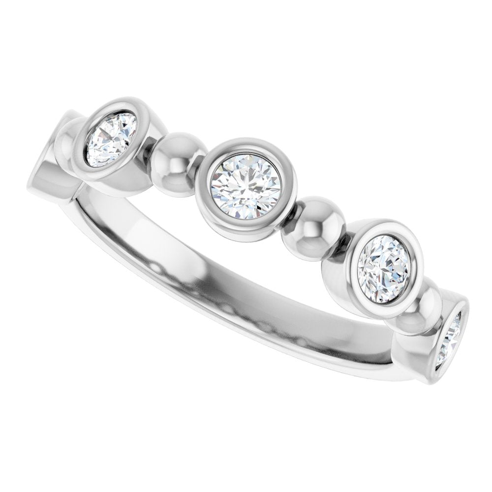 14K White Gold 1/2 CTW Lab-Grown Diamond Anniversary Band
