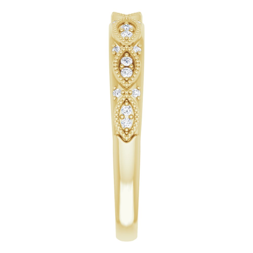 14K Yellow 1/8 CTW Natural Diamond Anniversary Band