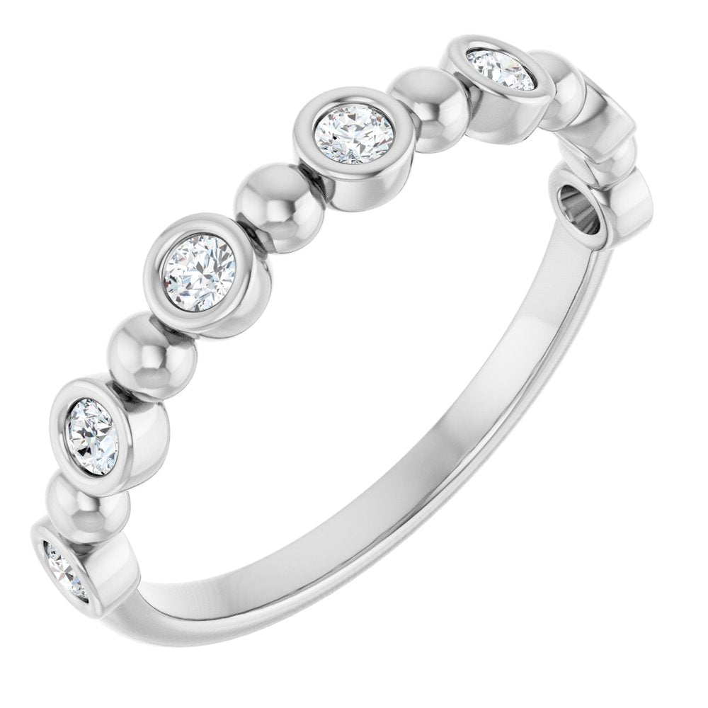 14K White Gold 1/5 CTW Natural Diamond Anniversary Band
