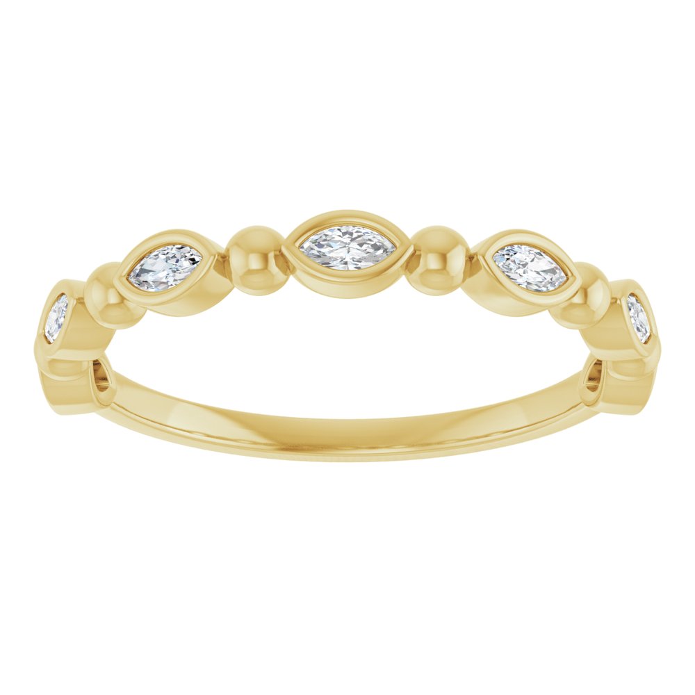 14K Yellow Gold 1/5 CTW Natural Diamond Anniversary Band