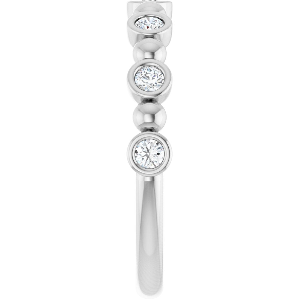 14K White Gold 1/5 CTW Natural Diamond Anniversary Band