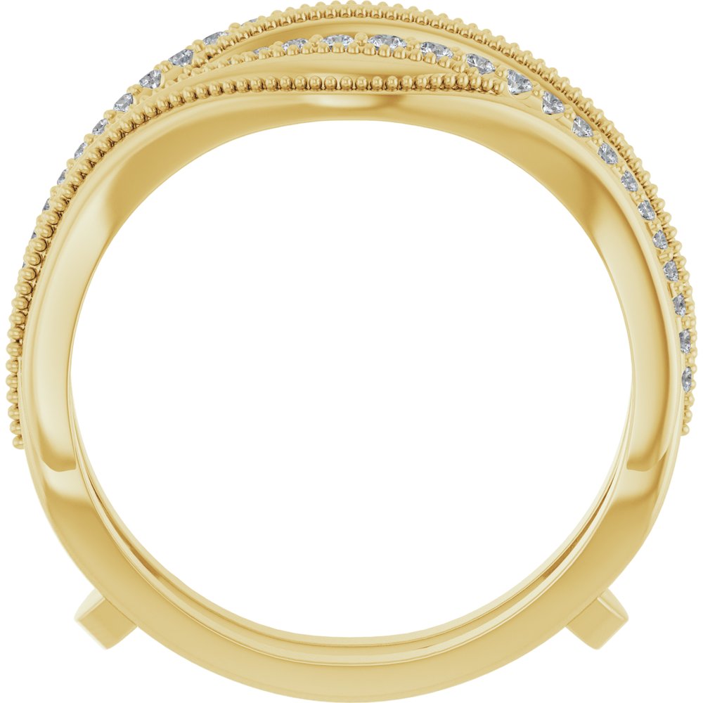 14K Yellow Gold 1/5 CTW Lab-Grown Diamond Ring Guard