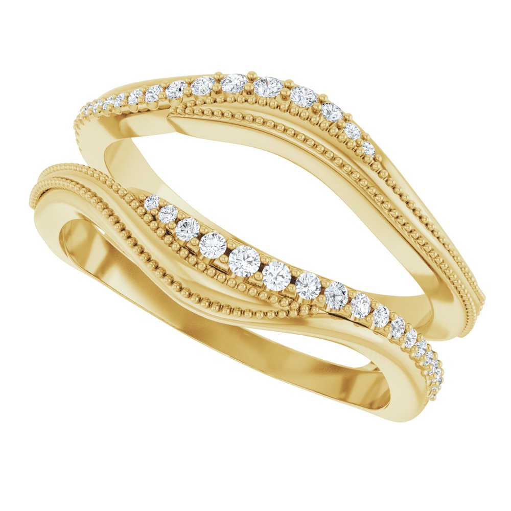 14K Yellow Gold 1/5 CTW Lab-Grown Diamond Ring Guard