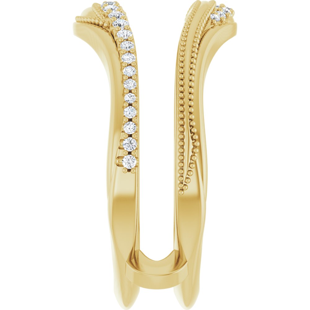 14K Yellow Gold 1/5 CTW Lab-Grown Diamond Ring Guard