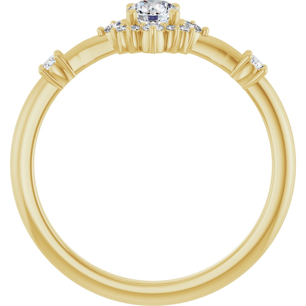 14K Yellow Gold 3/8 CTW Lab-Grown Diamond Halo-Style Ring