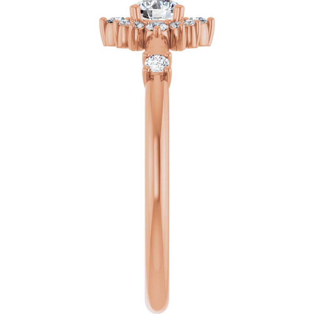 14K Rose Gold 3/8 CTW Natural Diamond Ring