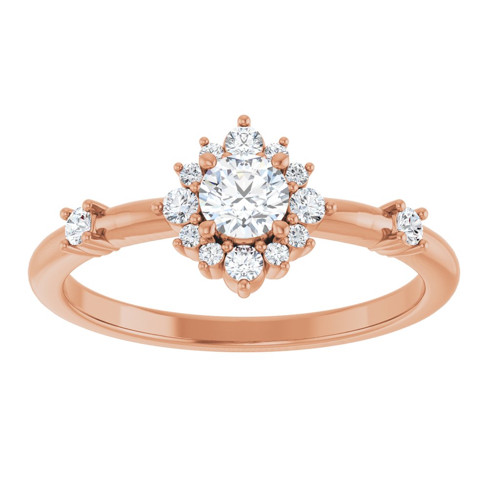 14K Rose Gold 3/8 CTW Natural Diamond Ring