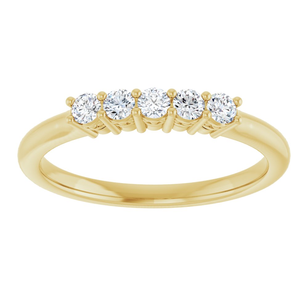 14K Yellow 1/4 CTW Natural Diamond Anniversary Band