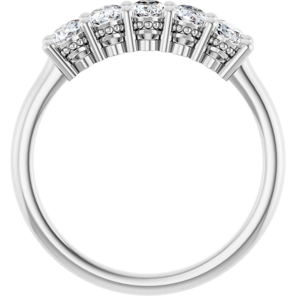 14K White Gold 9/10 CTW Lab-Grown Diamond Anniversary Band