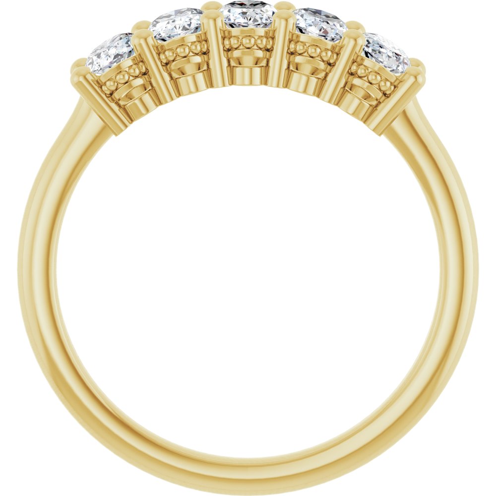 14K Yellow Gold 9/10 CTW Lab-Grown Diamond Anniversary Band