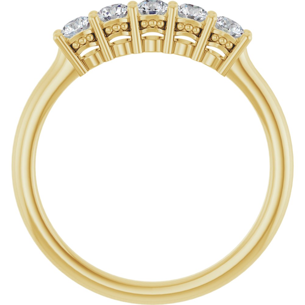 14K Yellow Gold 1/3 CTW Natural Diamond Anniversary Band