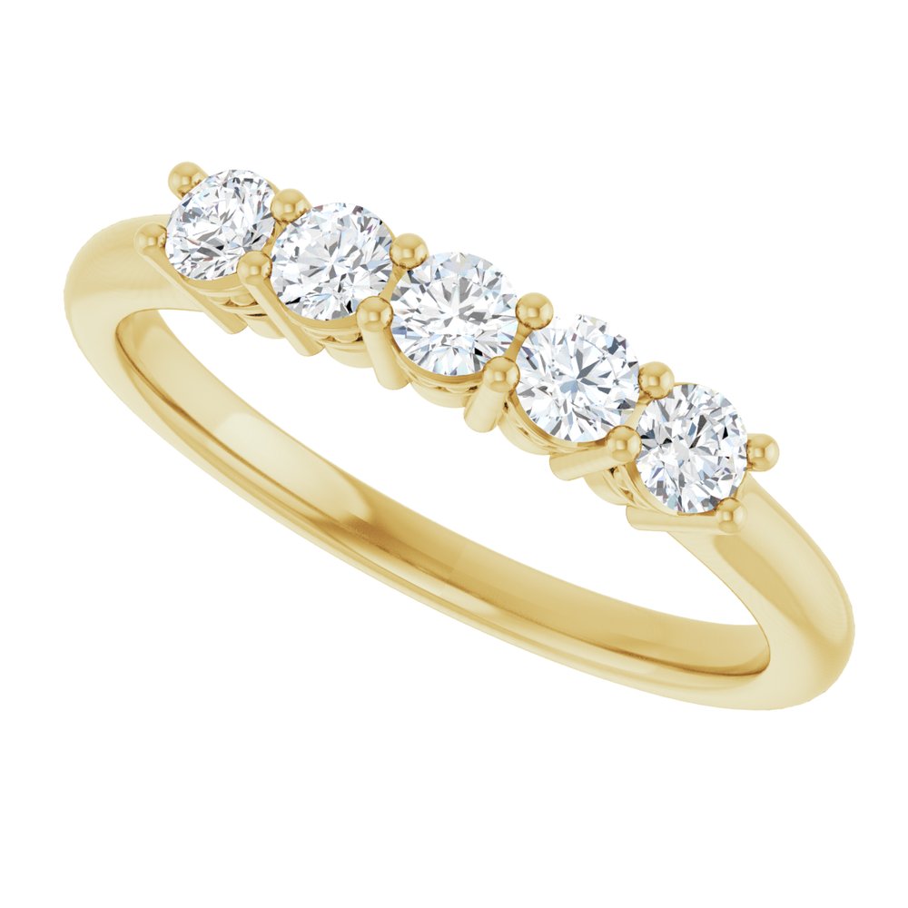 14K Yellow Gold 1/3 CTW Natural Diamond Anniversary Band
