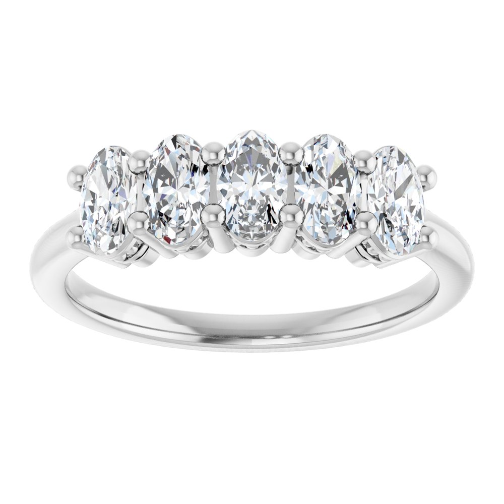 14K White Gold 9/10 CTW Lab-Grown Diamond Anniversary Band