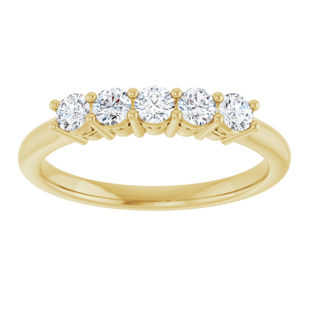14K Yellow Gold 1/3 CTW Natural Diamond Anniversary Band