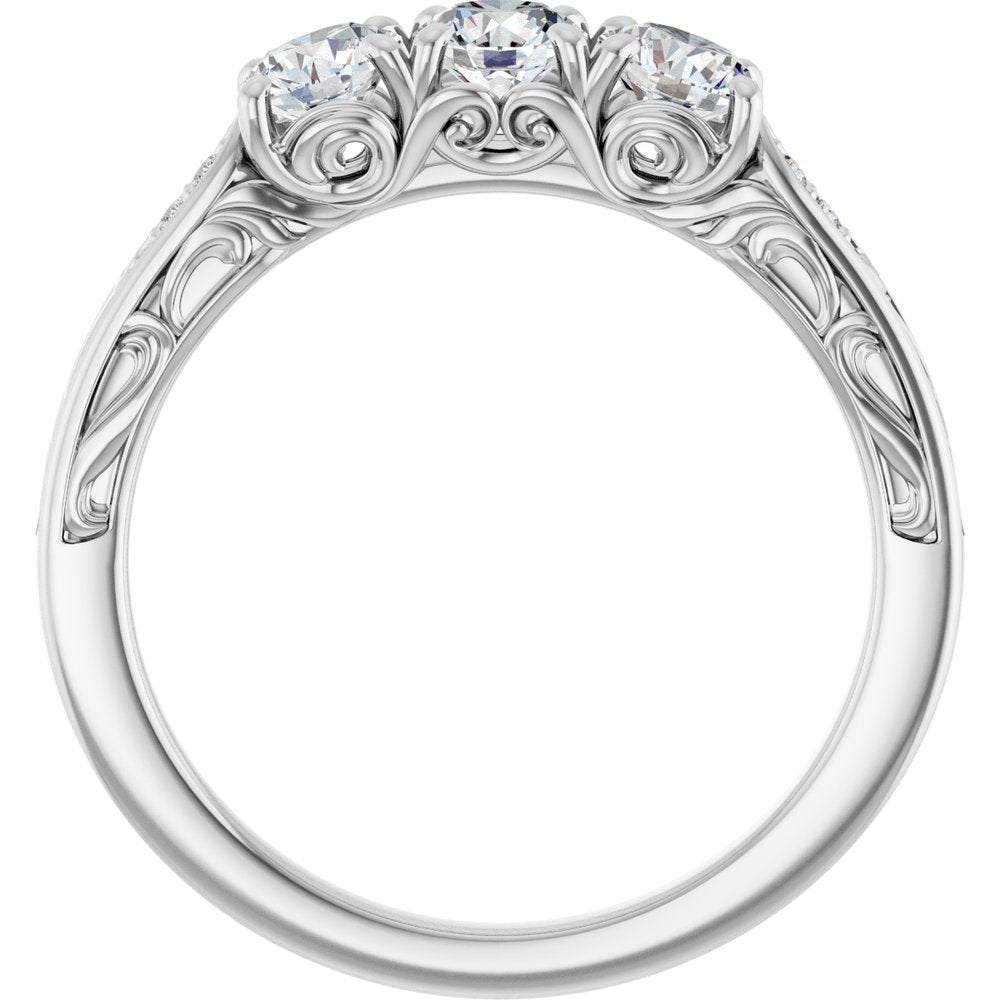 14K White 3/4 CTW Natural Diamond Anniversary Band