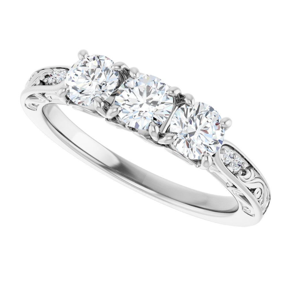 14K White 3/4 CTW Natural Diamond Anniversary Band