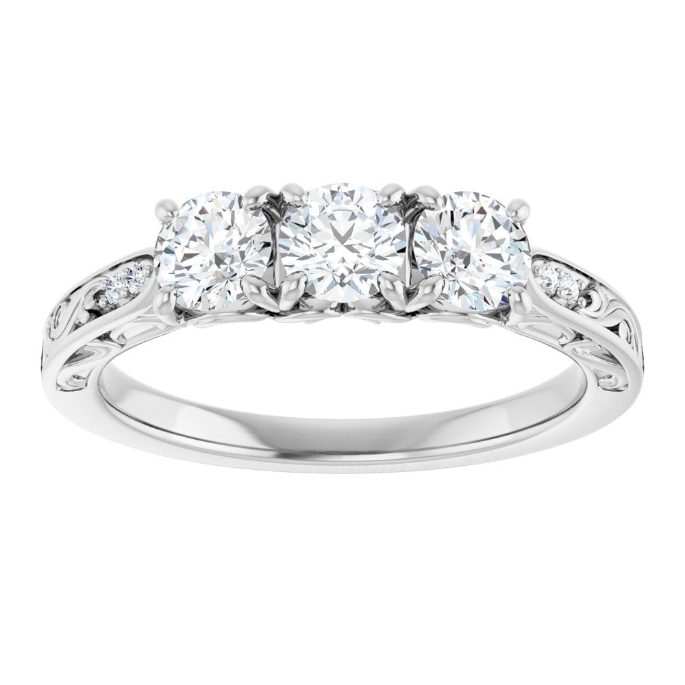 14K White 3/4 CTW Natural Diamond Anniversary Band