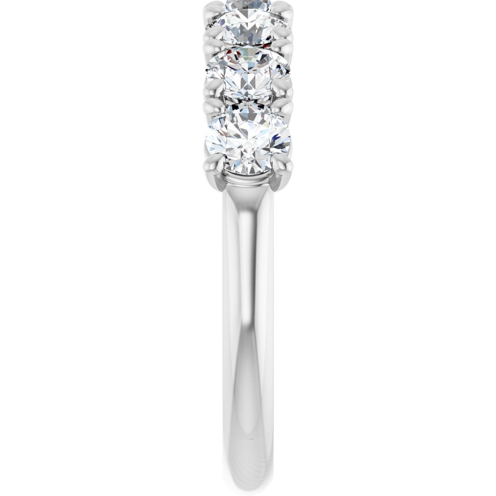 14K White 1 5/8 CTW Natural Diamond Anniversary Band