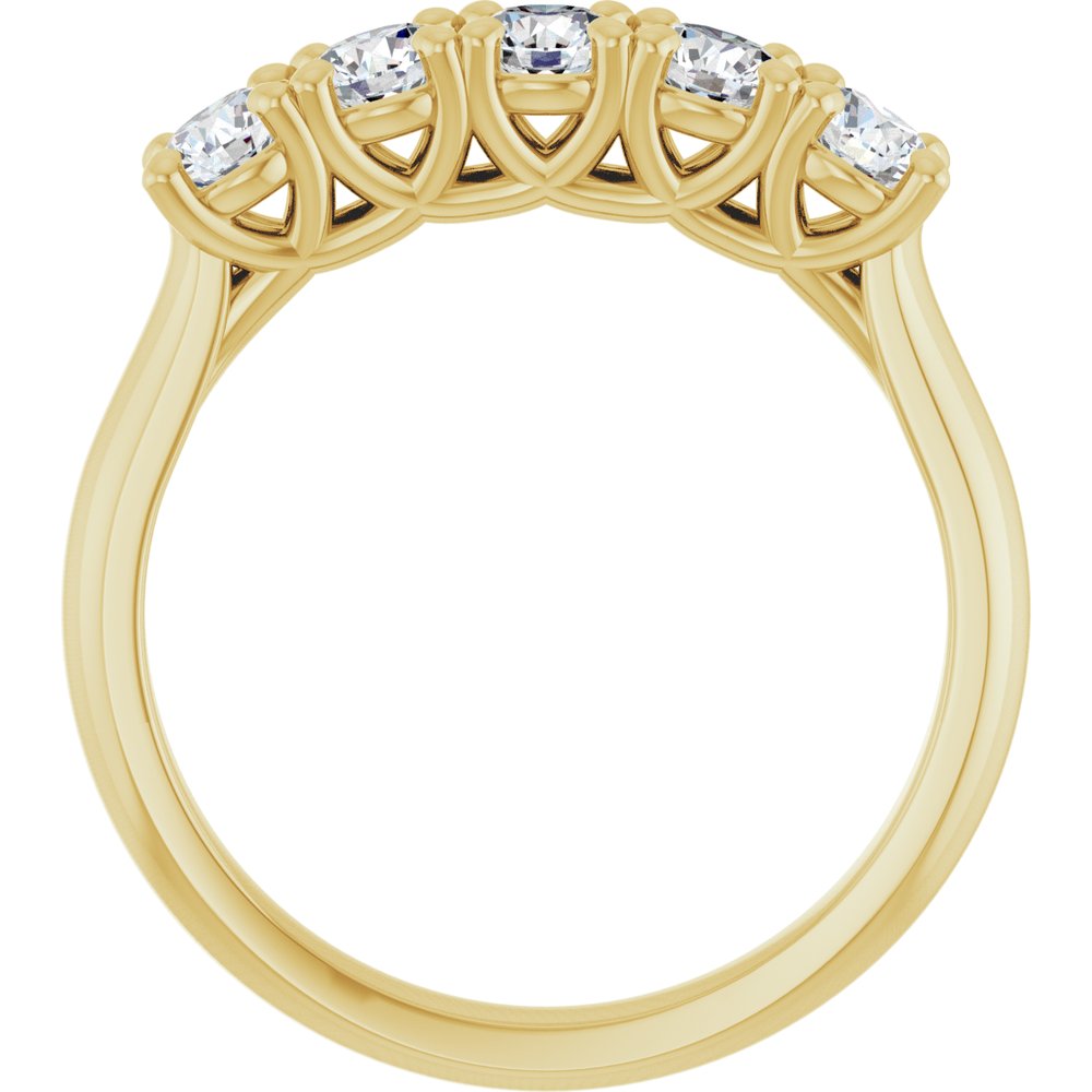 14K Yellow Gold 3/4 CTW Lab-Grown Diamond Anniversary Band