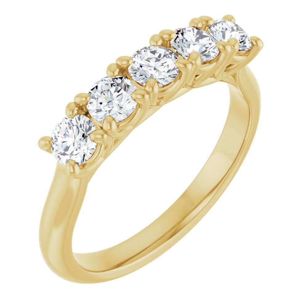 14K Yellow Gold 3/4 CTW Lab-Grown Diamond Anniversary Band