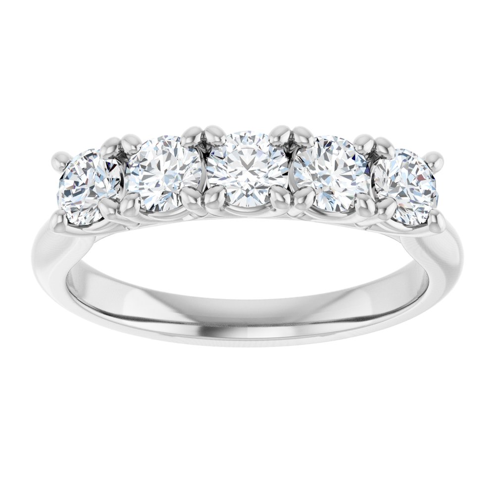 14K White Gold 3/4 CTW Lab-Grown Diamond Anniversary Band