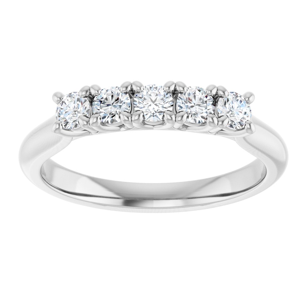 14K White Gold 9/10 CTW Lab-Grown Diamond Anniversary Band
