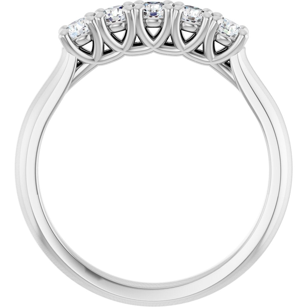 14K White Gold 9/10 CTW Lab-Grown Diamond Anniversary Band