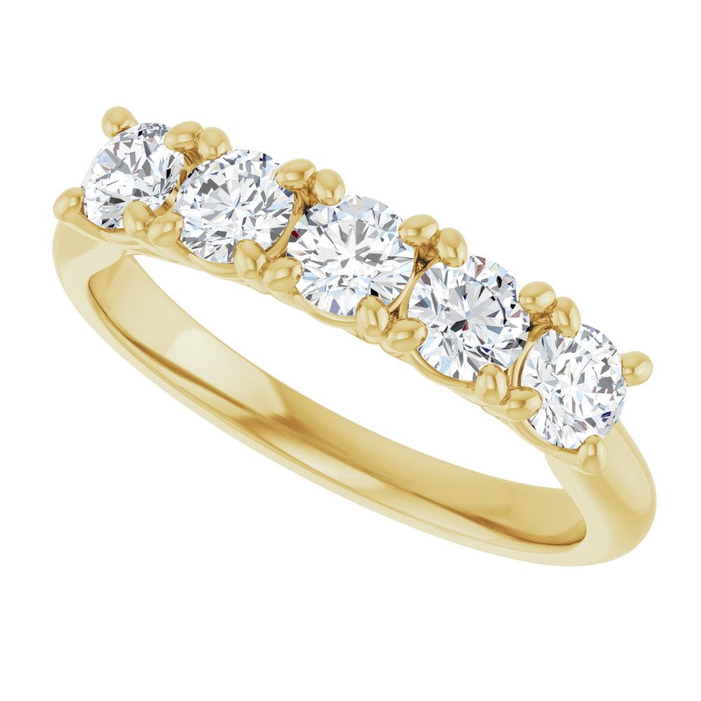 14K Yellow Gold 3/4 CTW Lab-Grown Diamond Anniversary Band