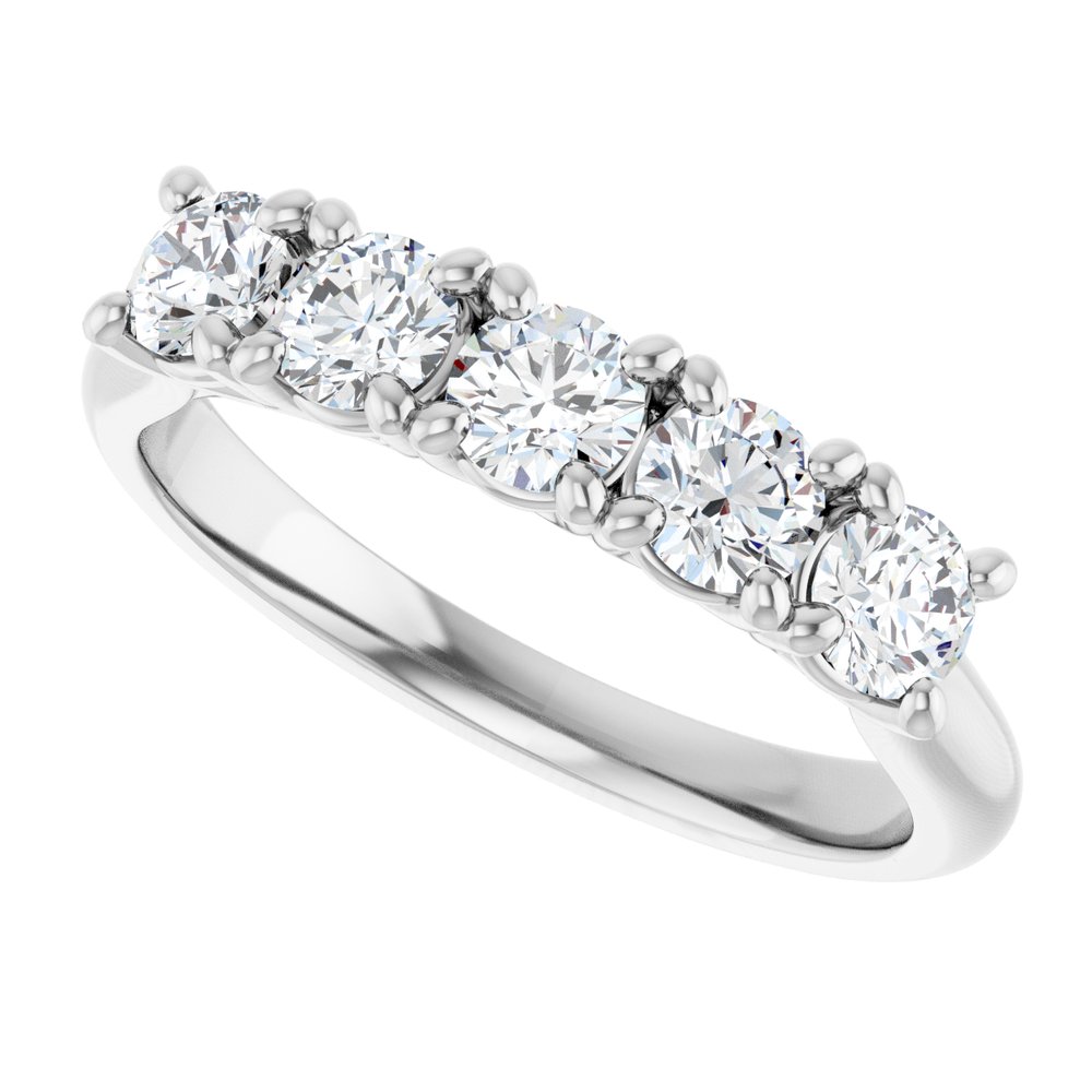 14K White Gold 3/4 CTW Lab-Grown Diamond Anniversary Band