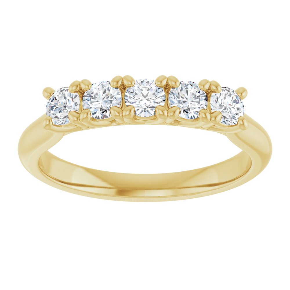 14K Yellow Gold 1/2 CTW Lab-Grown Diamond Anniversary Band