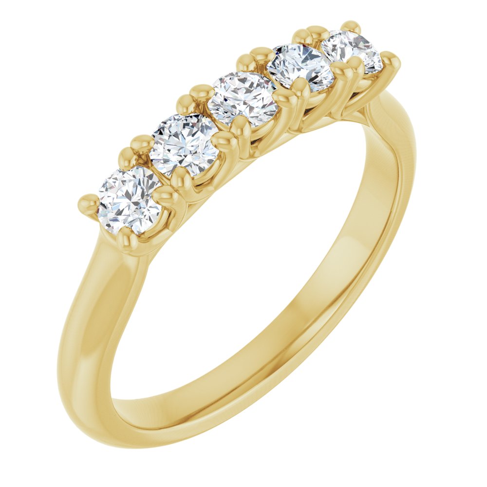 14K Yellow Gold 1/2 CTW Lab-Grown Diamond Anniversary Band