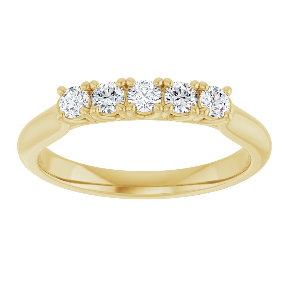 14K Yellow Gold 1/3 CTW Lab-Grown Diamond Anniversary Band