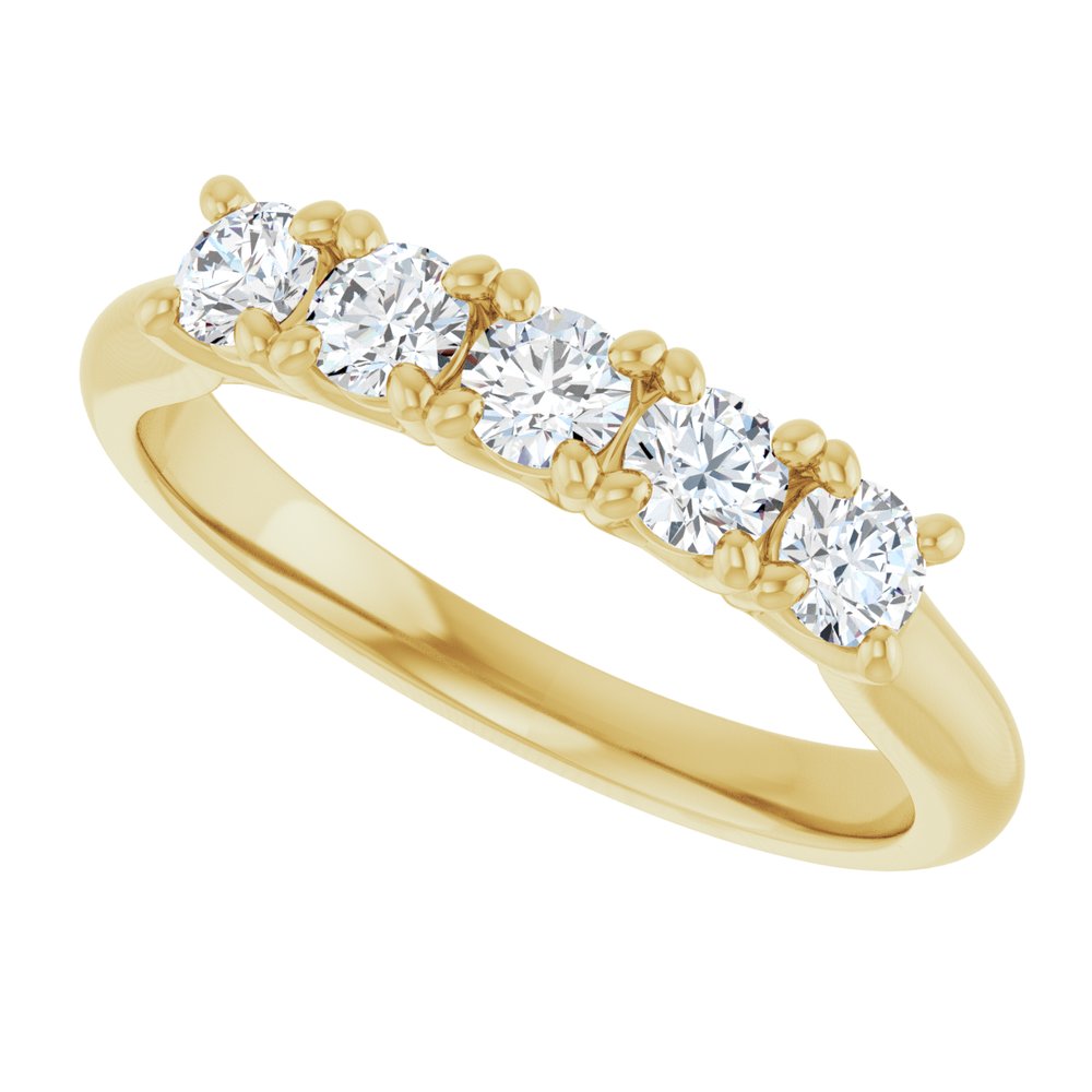 14K Yellow Gold 1/2 CTW Lab-Grown Diamond Anniversary Band