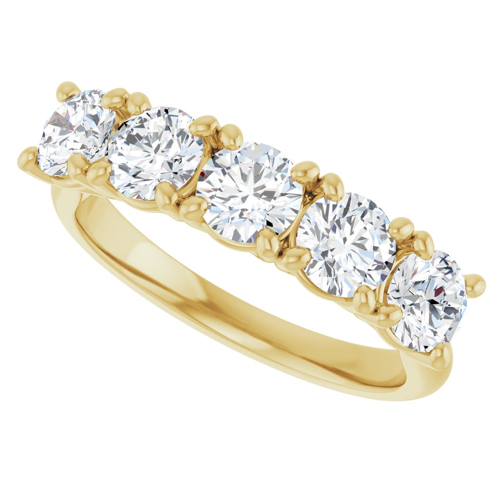 14K Yellow Gold 1 5/8 CTW Lab-Grown Diamond Anniversary Band
