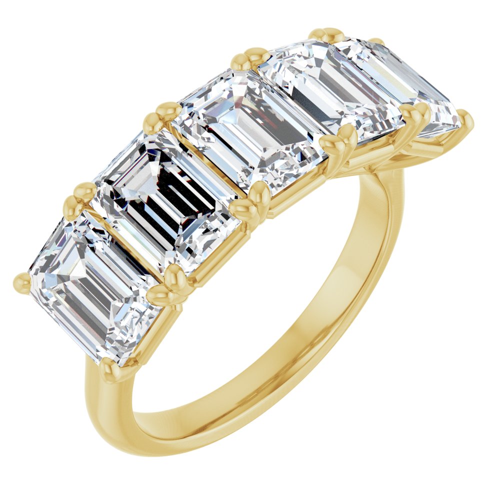 10K Yellow Gold 5 CTW Lab-Grown Diamond Anniversary Band