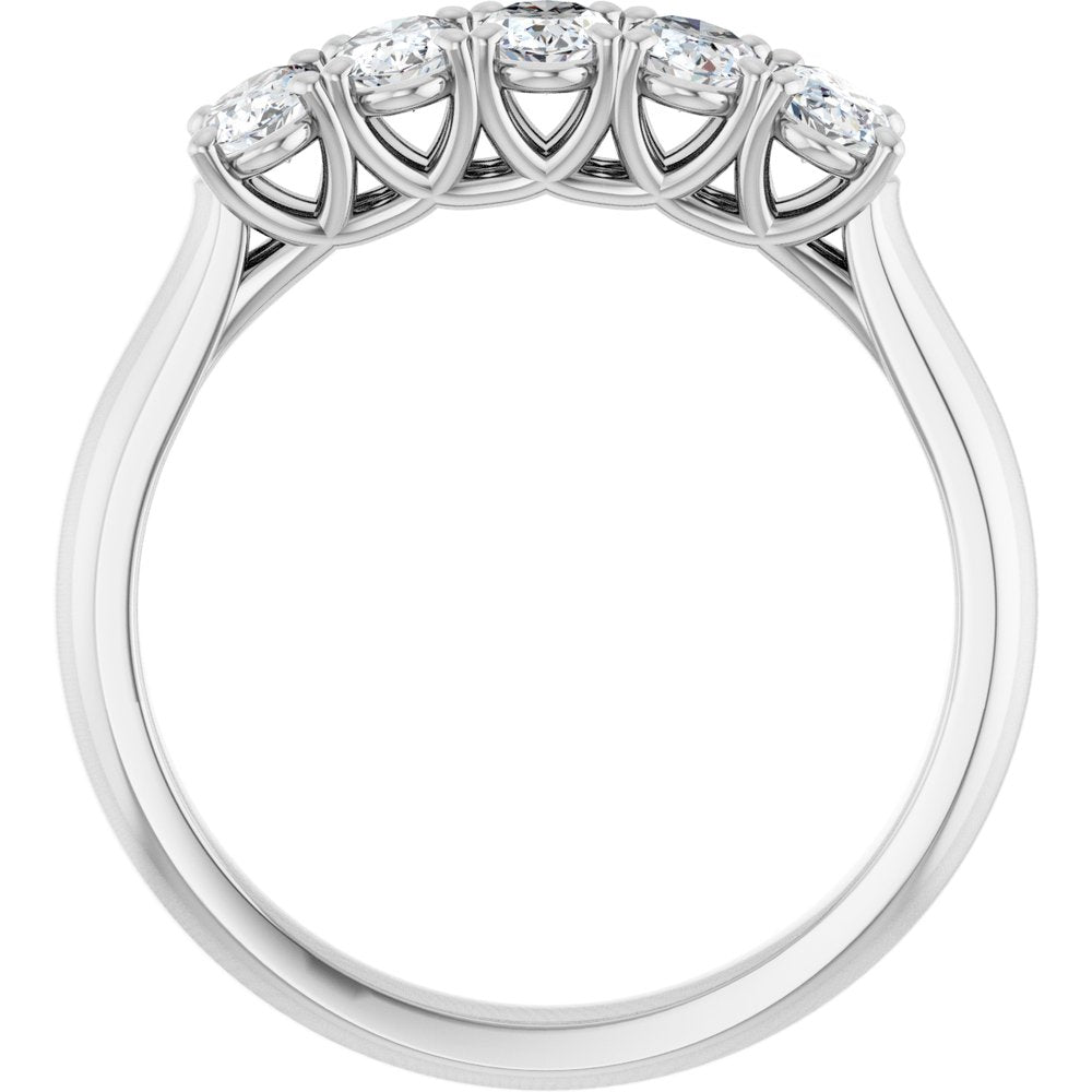 14K White Gold 1 CTW Lab-Grown Diamond Anniversary Band