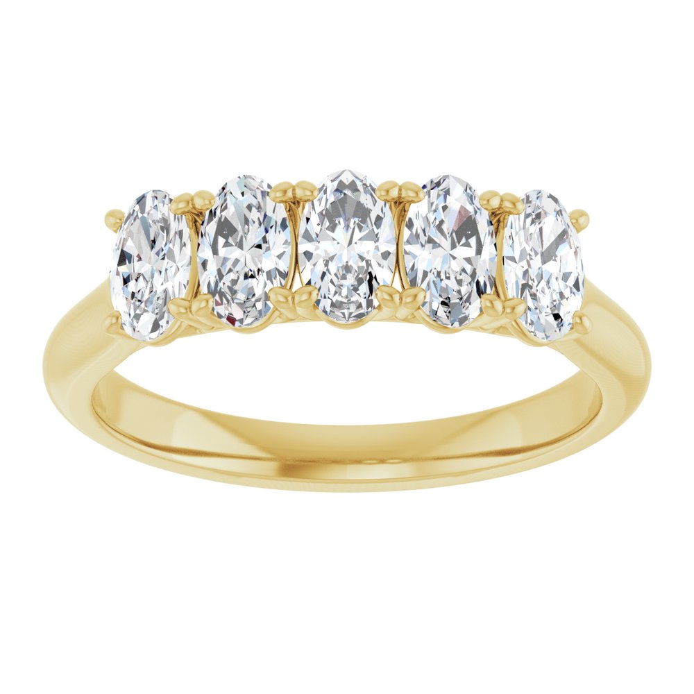 10K Yellow Gold 1 CTW Lab-Grown Diamond Anniversary Band