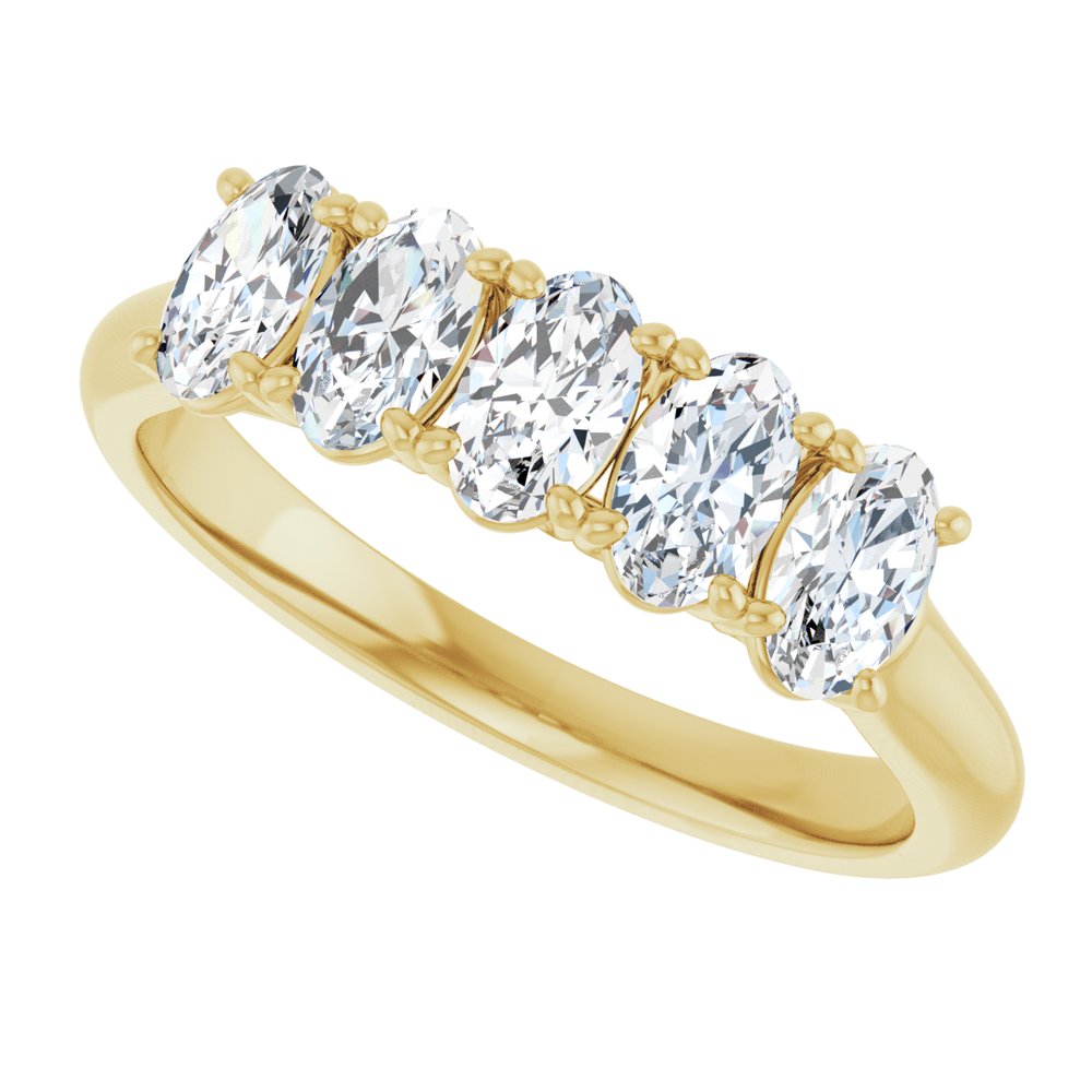 10K Yellow Gold 1 CTW Lab-Grown Diamond Anniversary Band