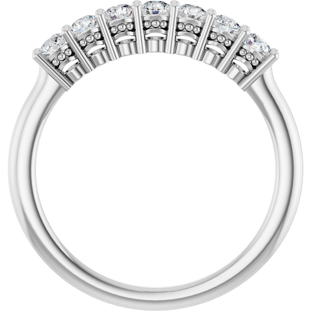 14K White Gold 3/8 CTW Natural Diamond Anniversary Band