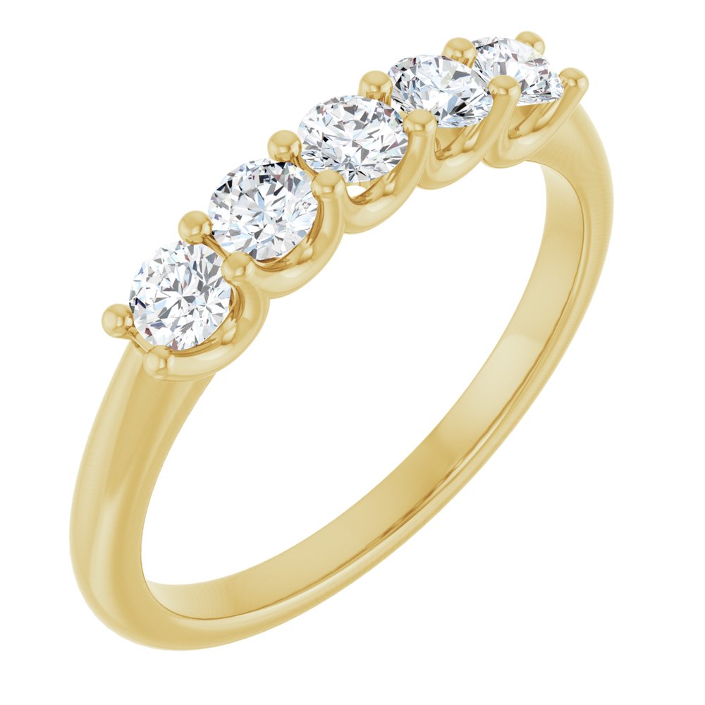 14K Yellow Gold 1/2 CTW Lab-Grown Diamond Anniversary Band