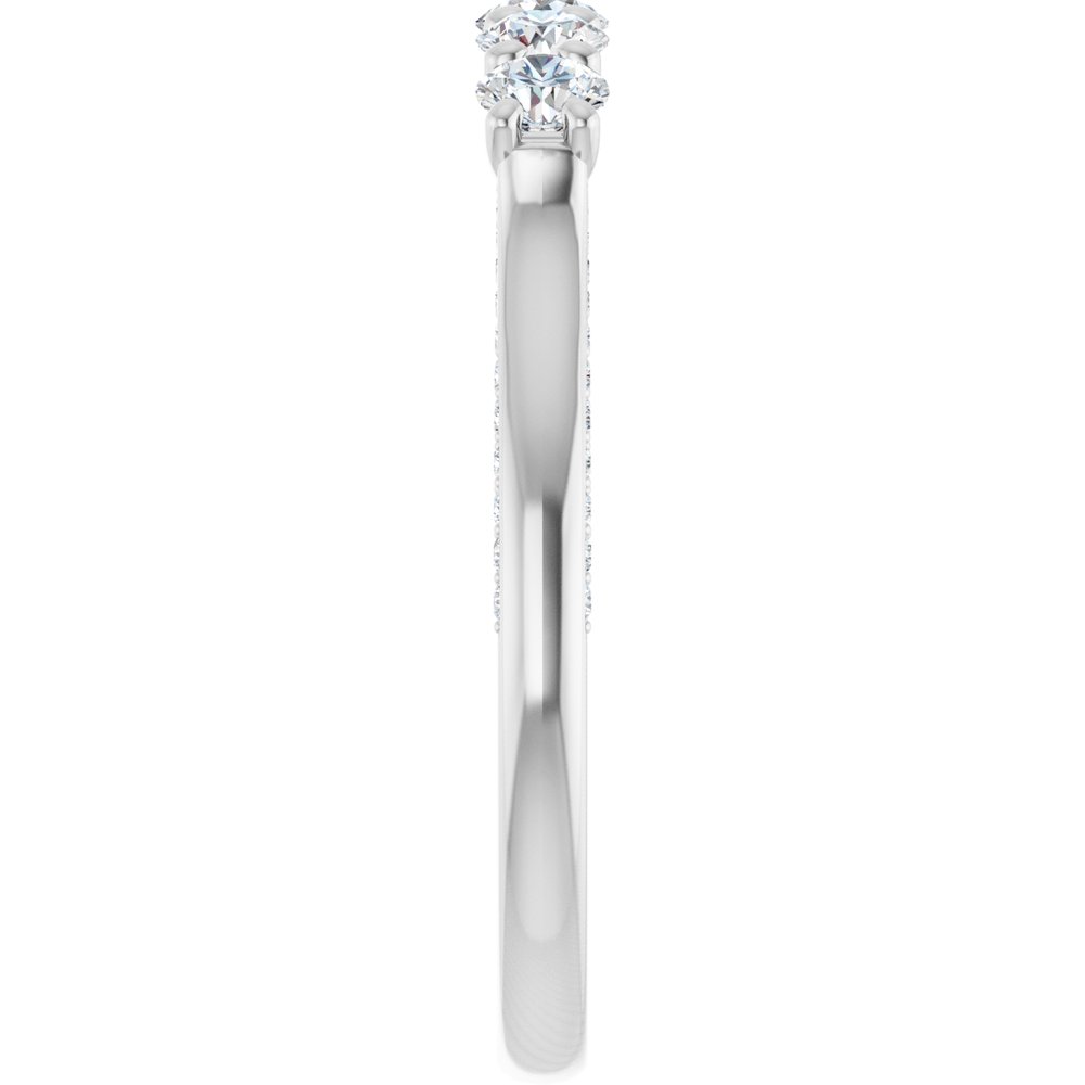 14K White 5/8 CTW Natural Diamond Anniversary Band