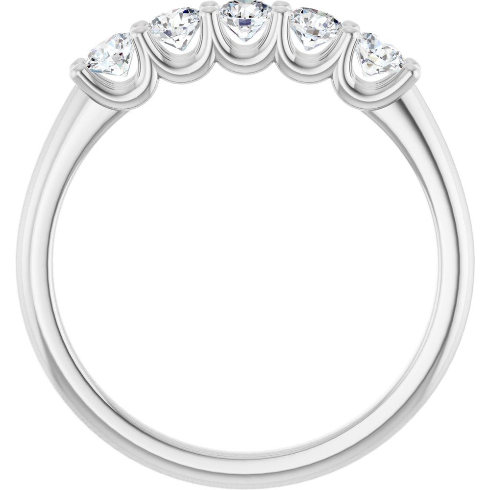 14K White Gold 1/2 CTW Natural Diamond Anniversary Band