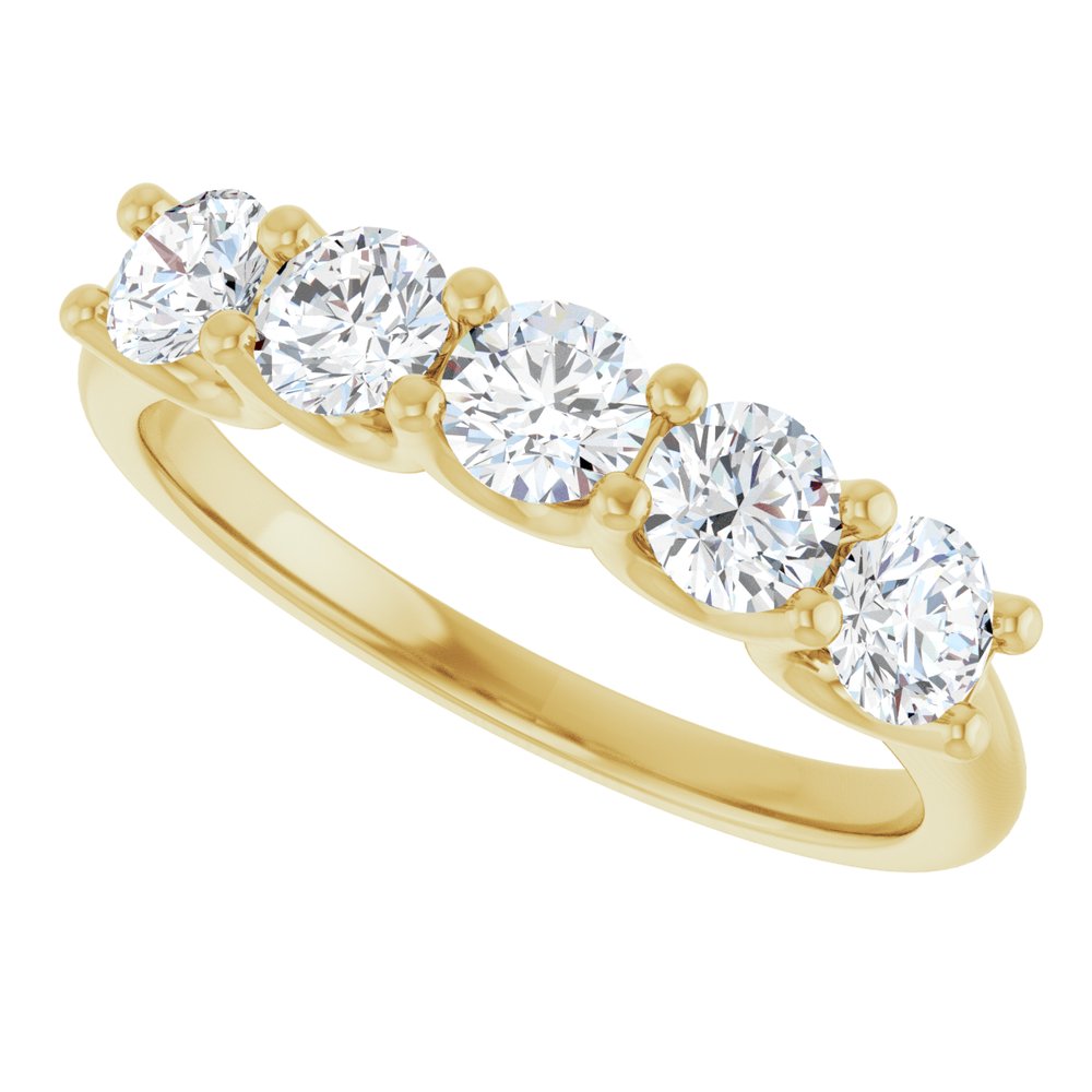 14K Yellow Gold 1 CTW Lab-Grown Diamond Anniversary Band