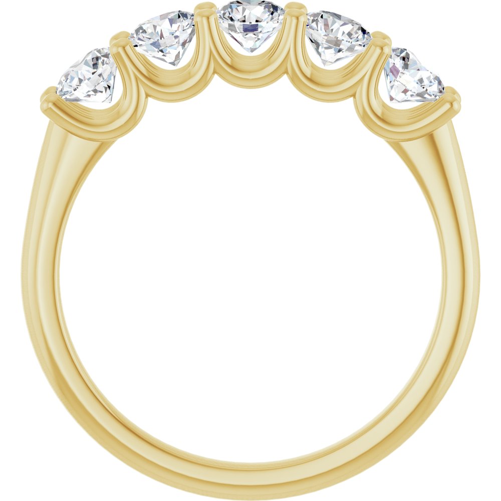 14K Yellow Gold 1 CTW Natural Diamond Anniversary Band