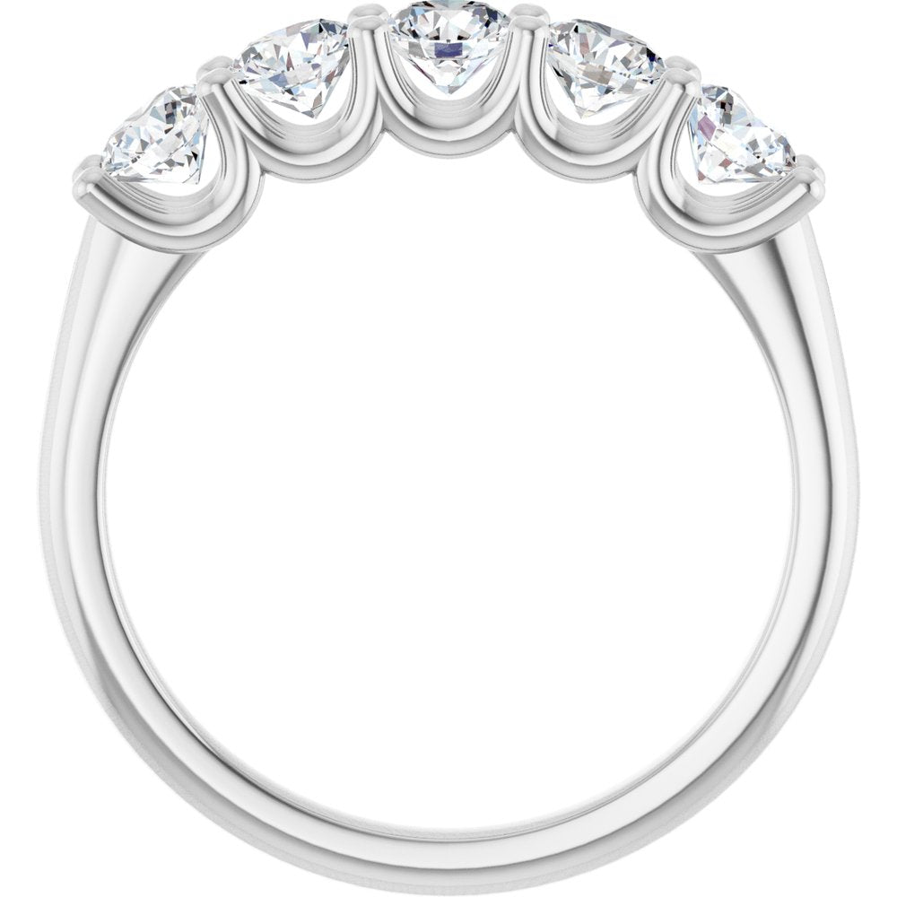 Platinum 1 CTW Natural Diamond Anniversary Band