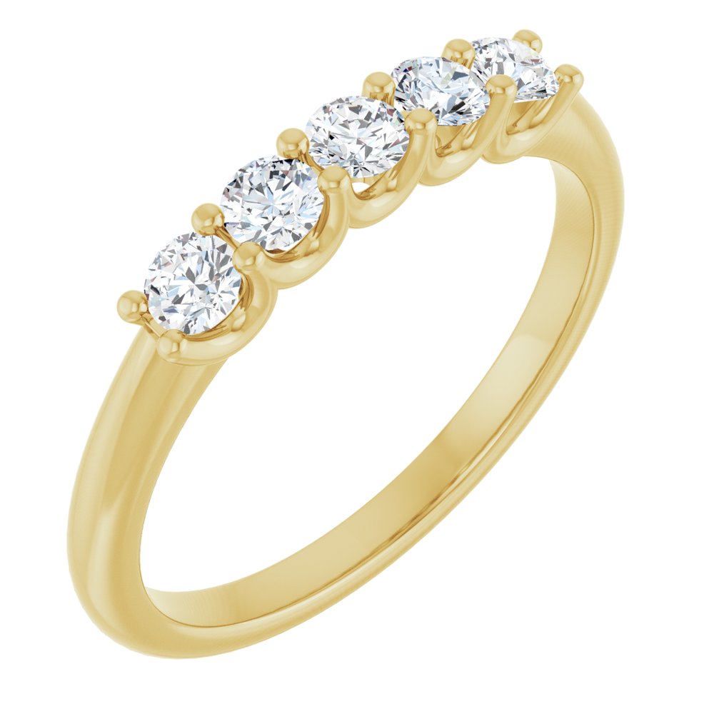 14K Yellow Gold 1/3 CTW Lab-Grown Diamond Anniversary Band